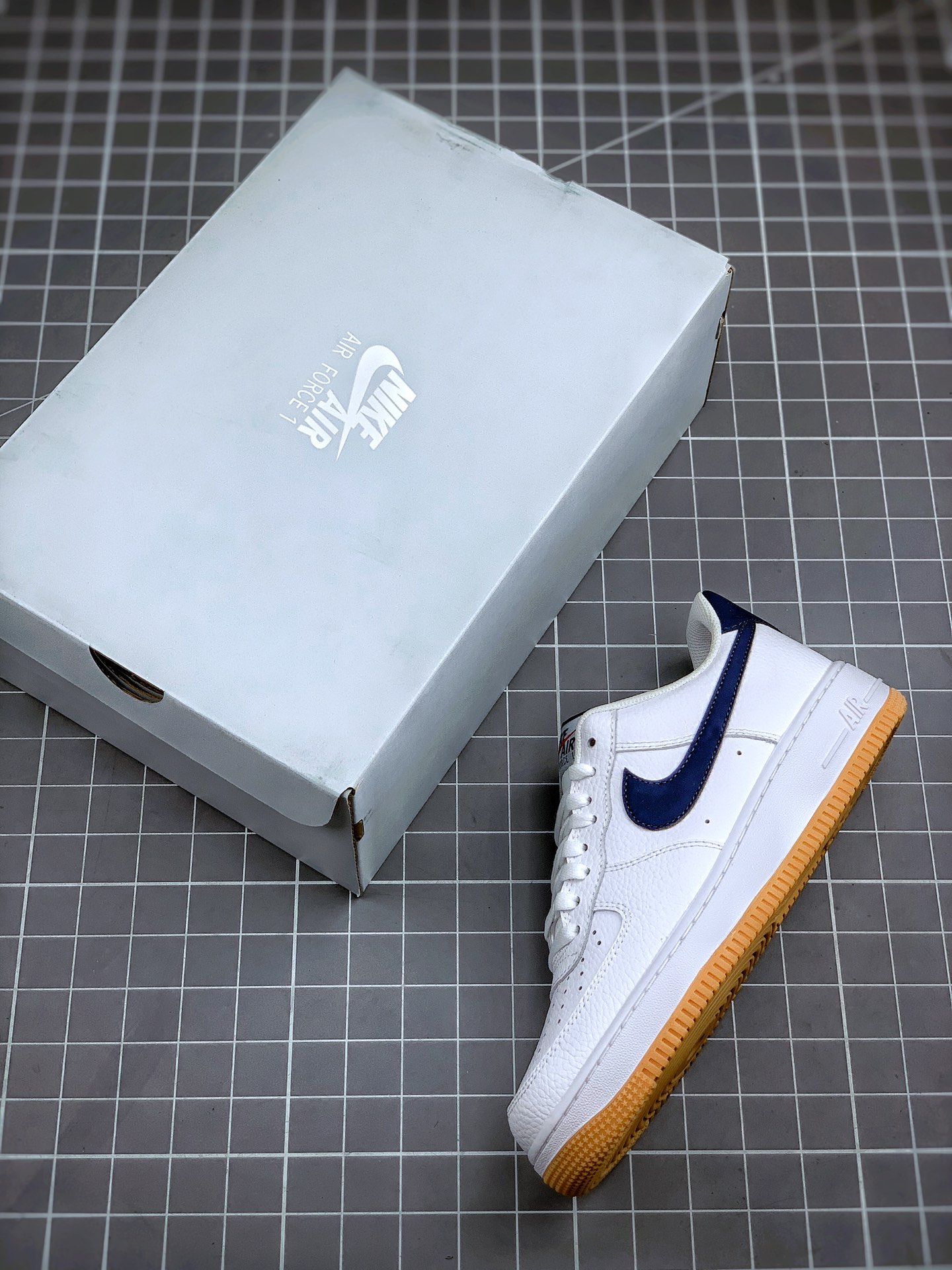 190 Air Force 1 07'V8  蓝白生胶 海外发售版 实拍首发 货号：CI1759-100