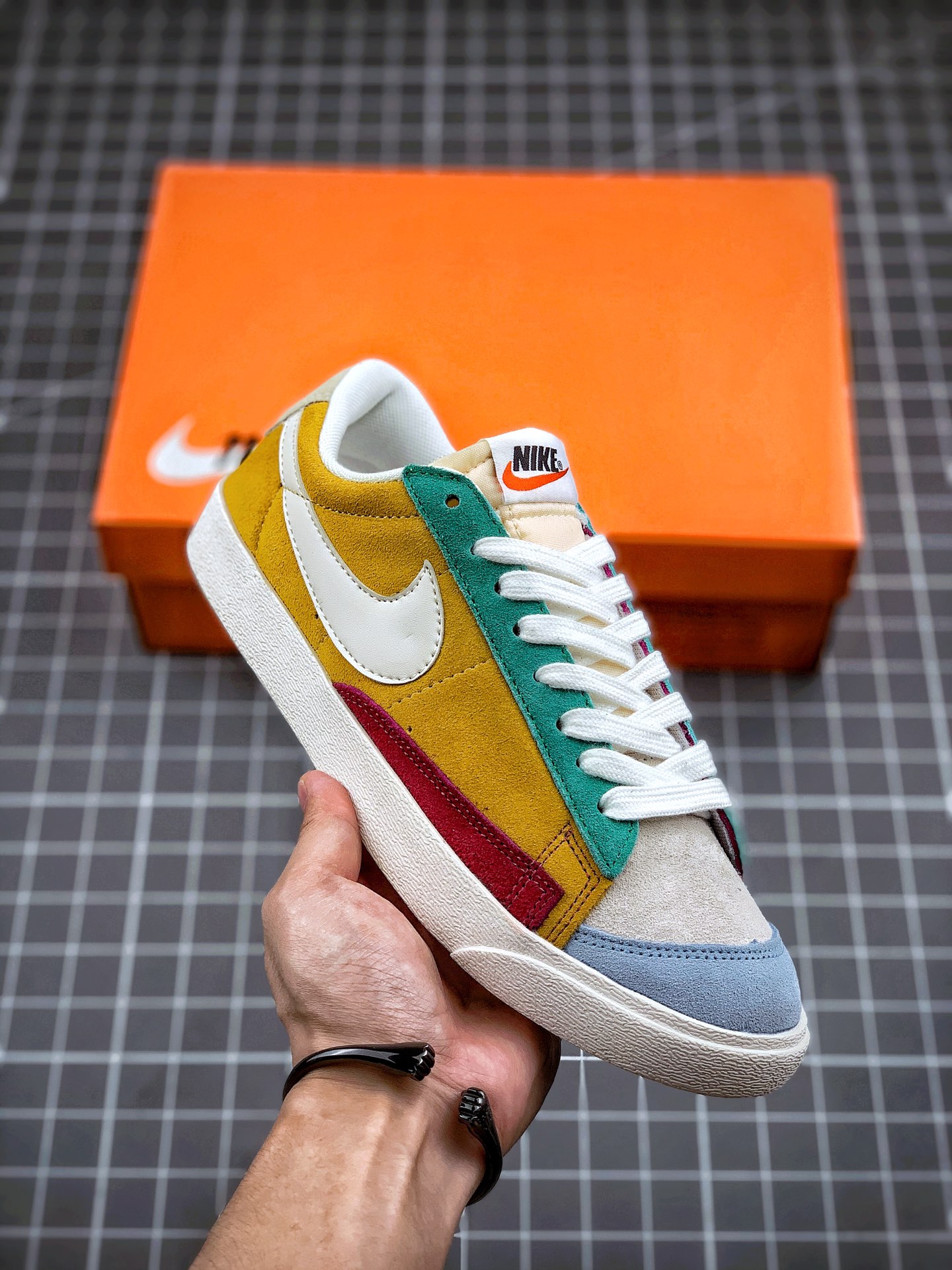 160 Nike Blazer Mid QS HH 复古经典低帮开拓者 红黄鸳鸯  货号 :BQ1167-008