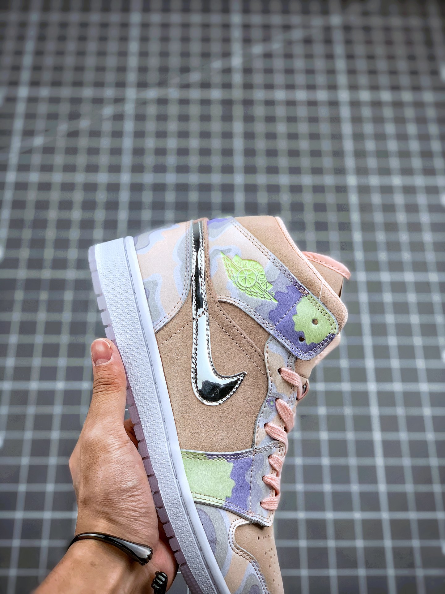 270 Air Jordan 1 Mid白银紫中帮 AJ1 乔丹1代 aj1 乔1 中邦 CW6008-600