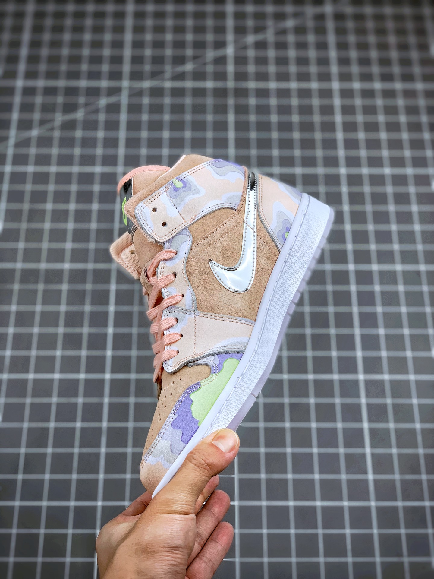 270 Air Jordan 1 Mid白银紫中帮 AJ1 乔丹1代 aj1 乔1 中邦 CW6008-600