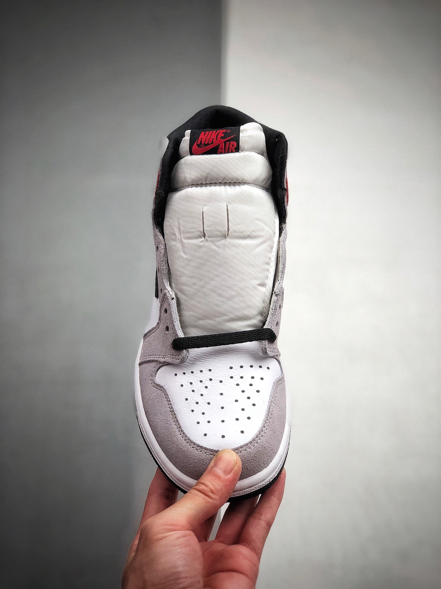 460  Air Jordan 1 High OG”Light Smoke Grey”AJ1代经典复古经典高帮百搭文化篮球鞋“烟灰黑红”555088-126