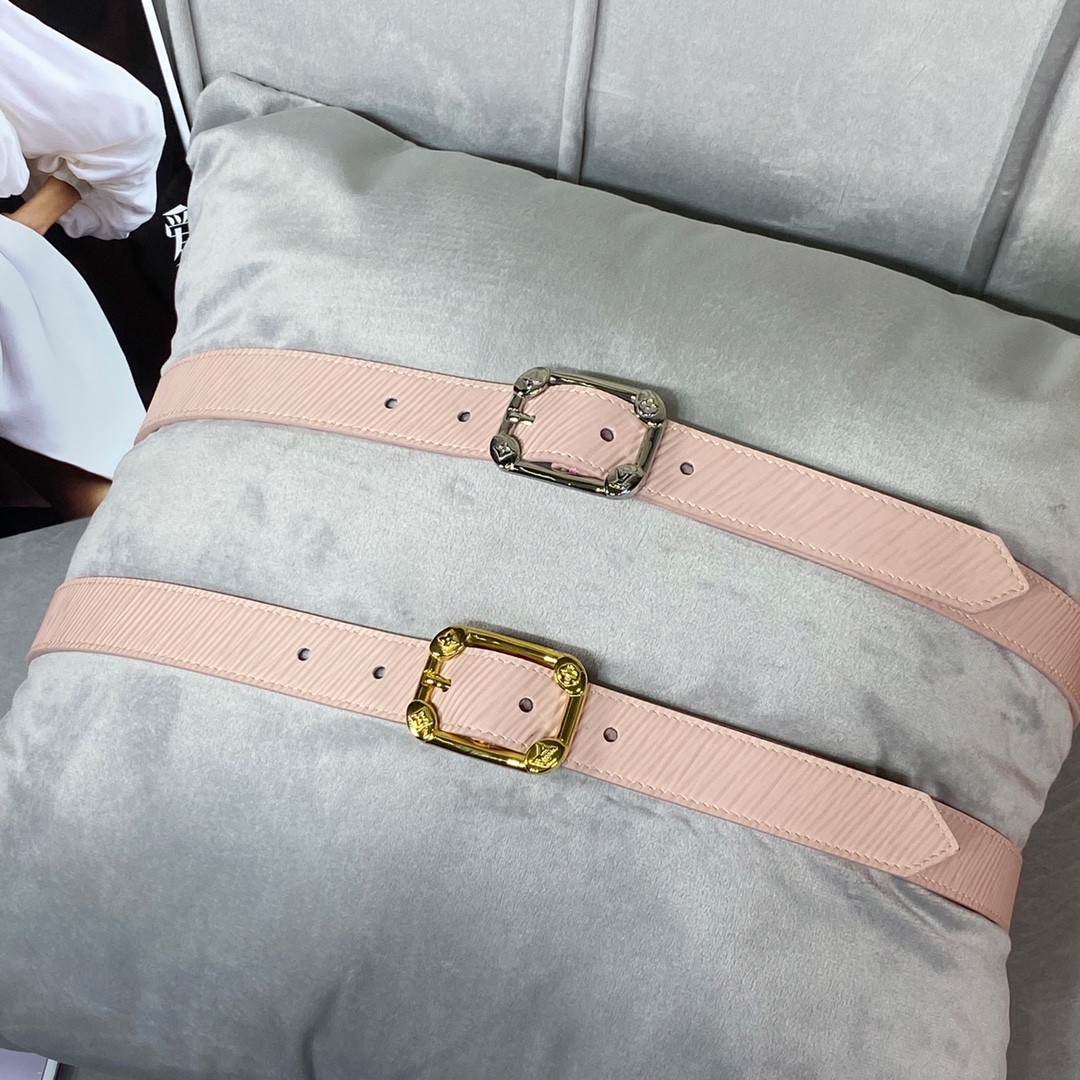 Louis Vuitton Belts Pink Rose Epi Calfskin Cowhide Mini