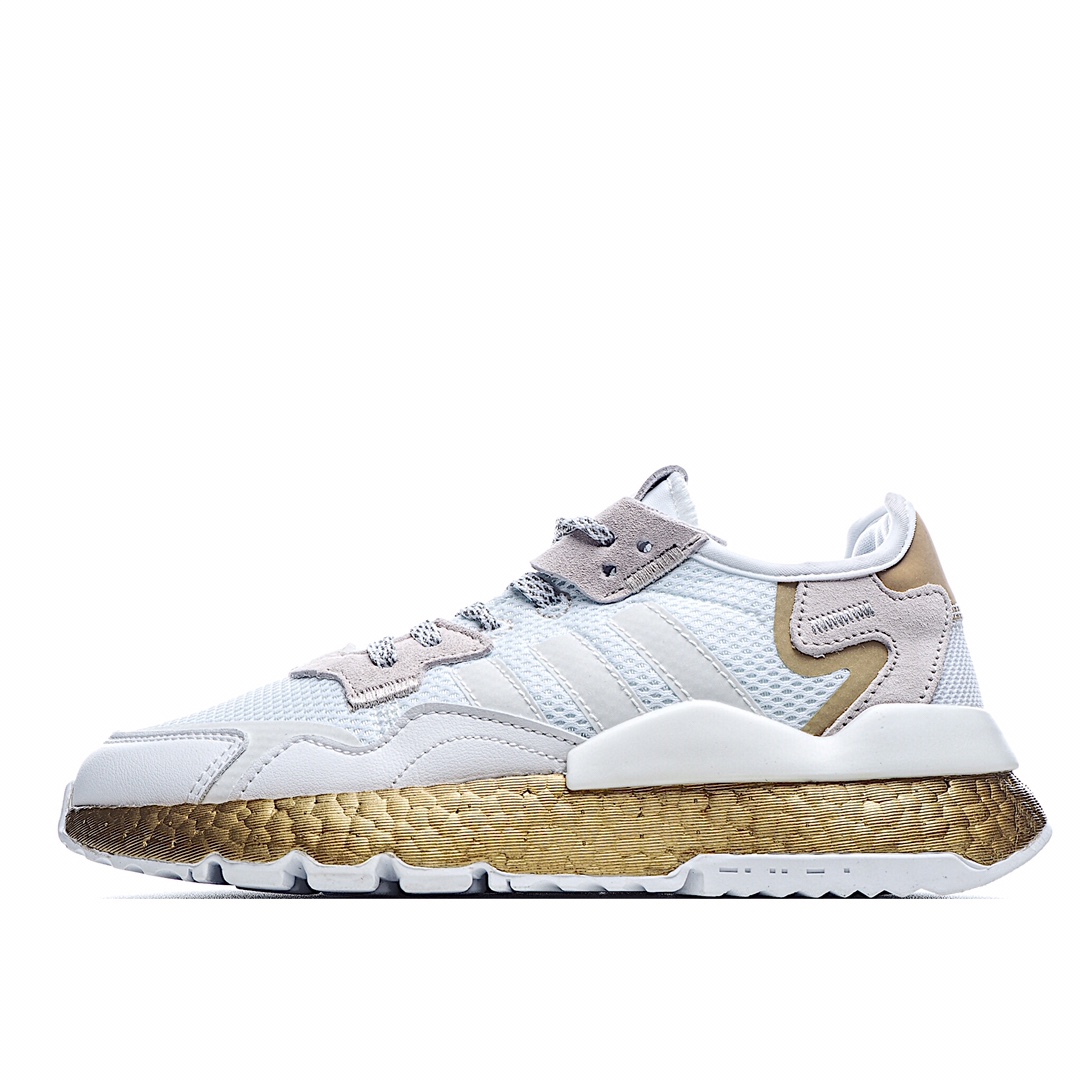 G5 官方正确版本 阿迪达斯 Adidas Nite Jogger Boost 3M反光系列 复古休闲百搭运动跑鞋。原厂材料 原厂大底 私家独模 网布搭配麂皮拼接打造鞋面 极具复古风格鞋头及鞋跟点缀3M反光设计极为亮眼中底采用全掌 Boost 科技，厚度相当可观，脚感极佳。