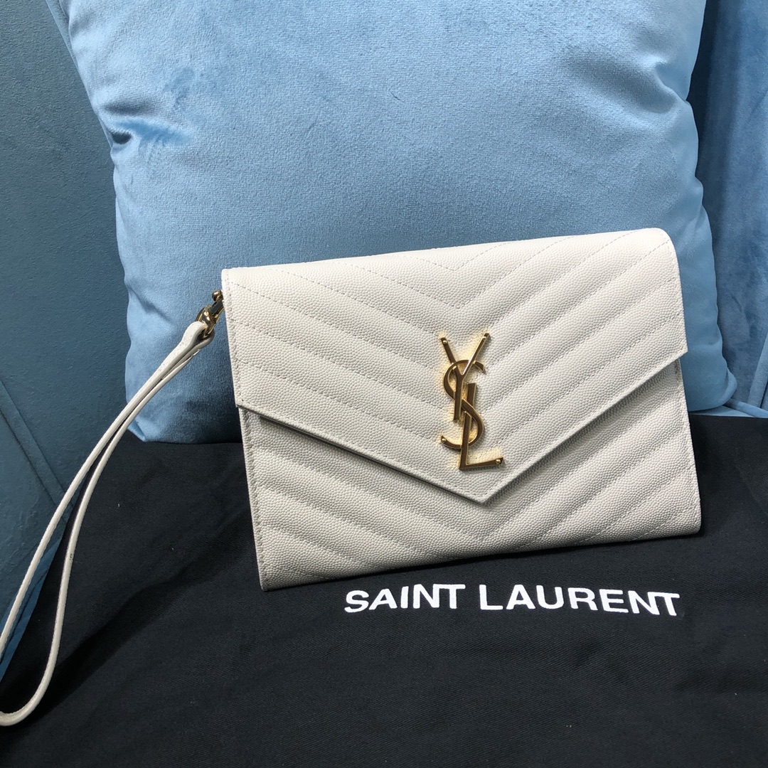 Yves Saint Laurent Borse Pochette Oro Pelle bovina