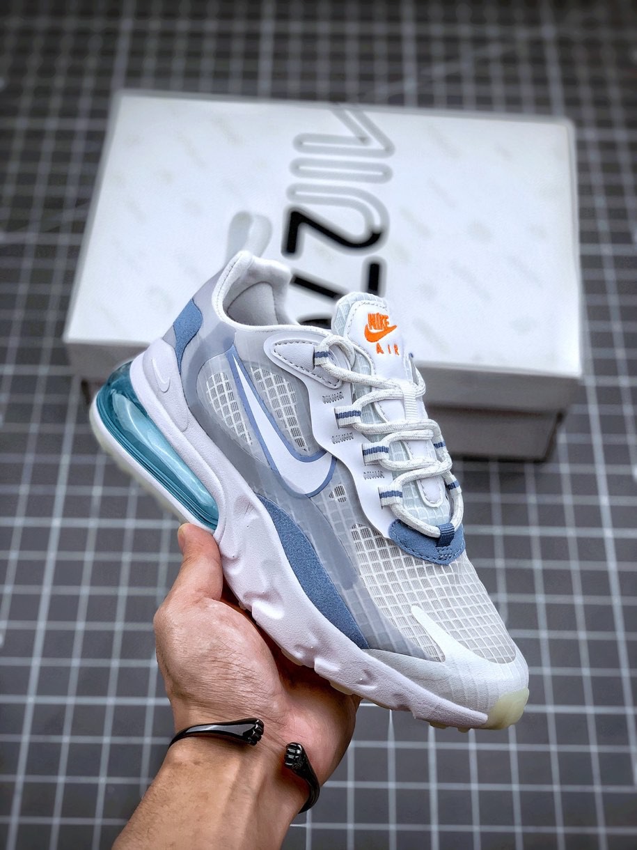 200 Air Max 270 React 白灰蓝