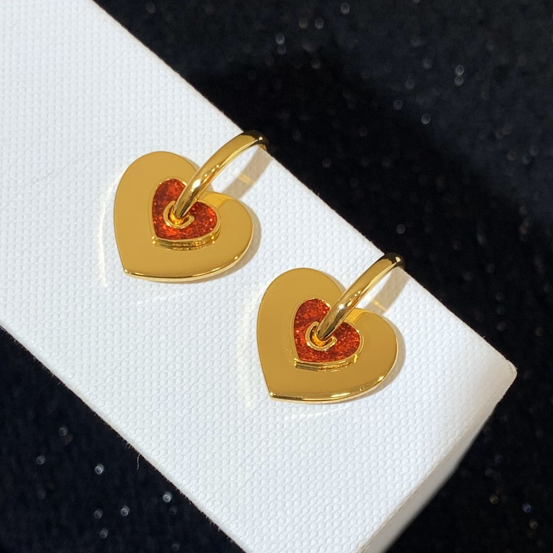 Celine Jewelry Earring Fashion Designer
 Gold Red
