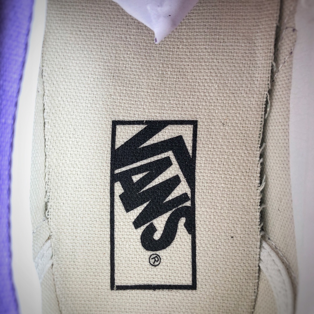 150 VANS SLIP-ON 百搭懒人格子 高端支线淡紫色棋盘格高街休闲板鞋