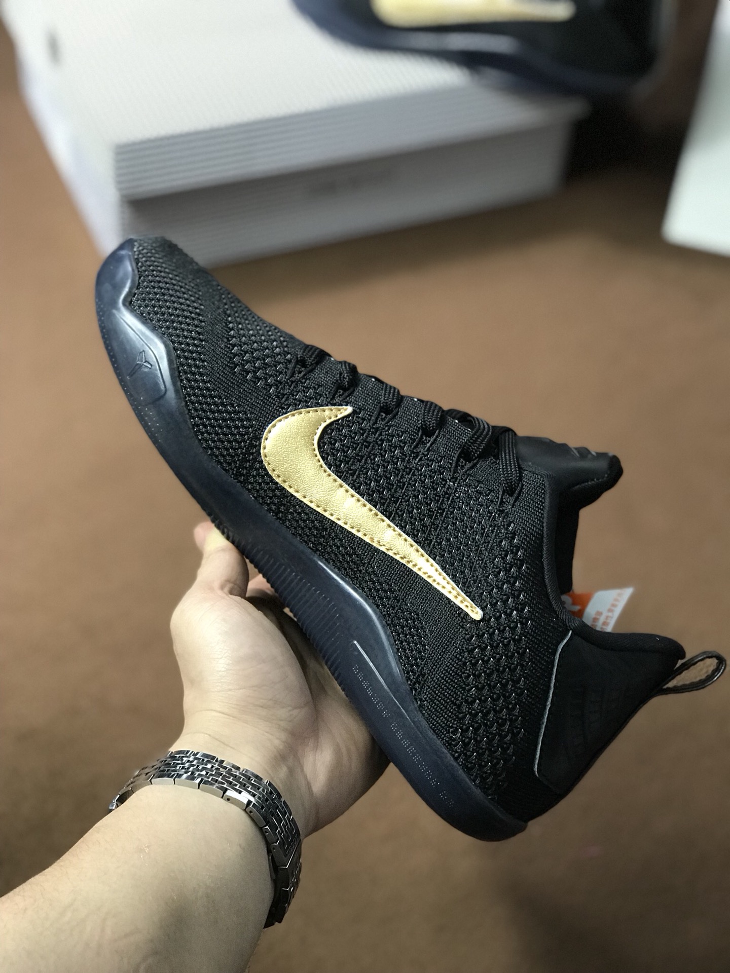 220 Nike Kobe 11 Elite Low FTB 科比11代 实战篮球鞋 869459-001 黑金