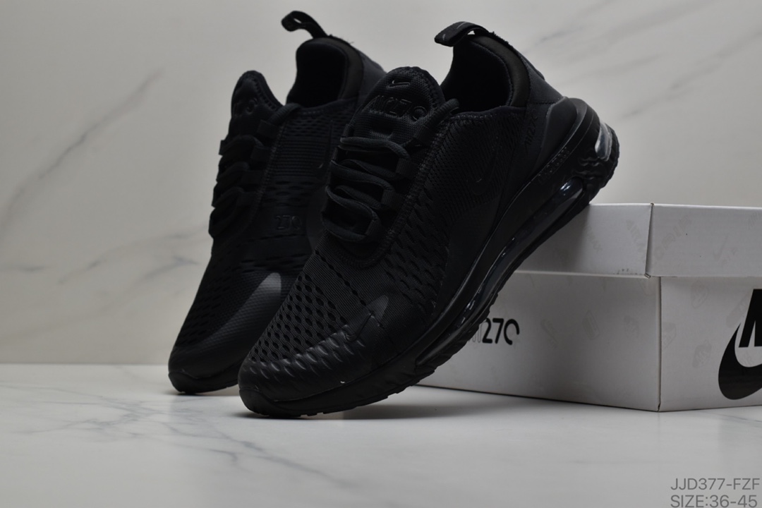 130 耐克270气垫 Nike Air Max 270  White弹性针织飞线 小潘高弹后置真气垫休闲运动跑鞋 货号:AH8050-201