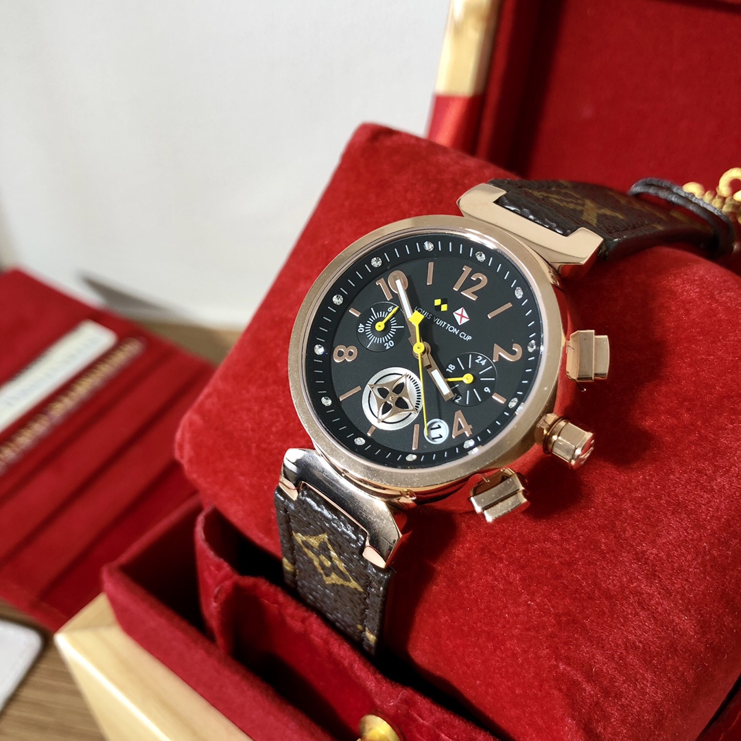High-End Louis Vuitton Women’s Fashion Watch with Swiss Movement and Leather Strap - 图片 7