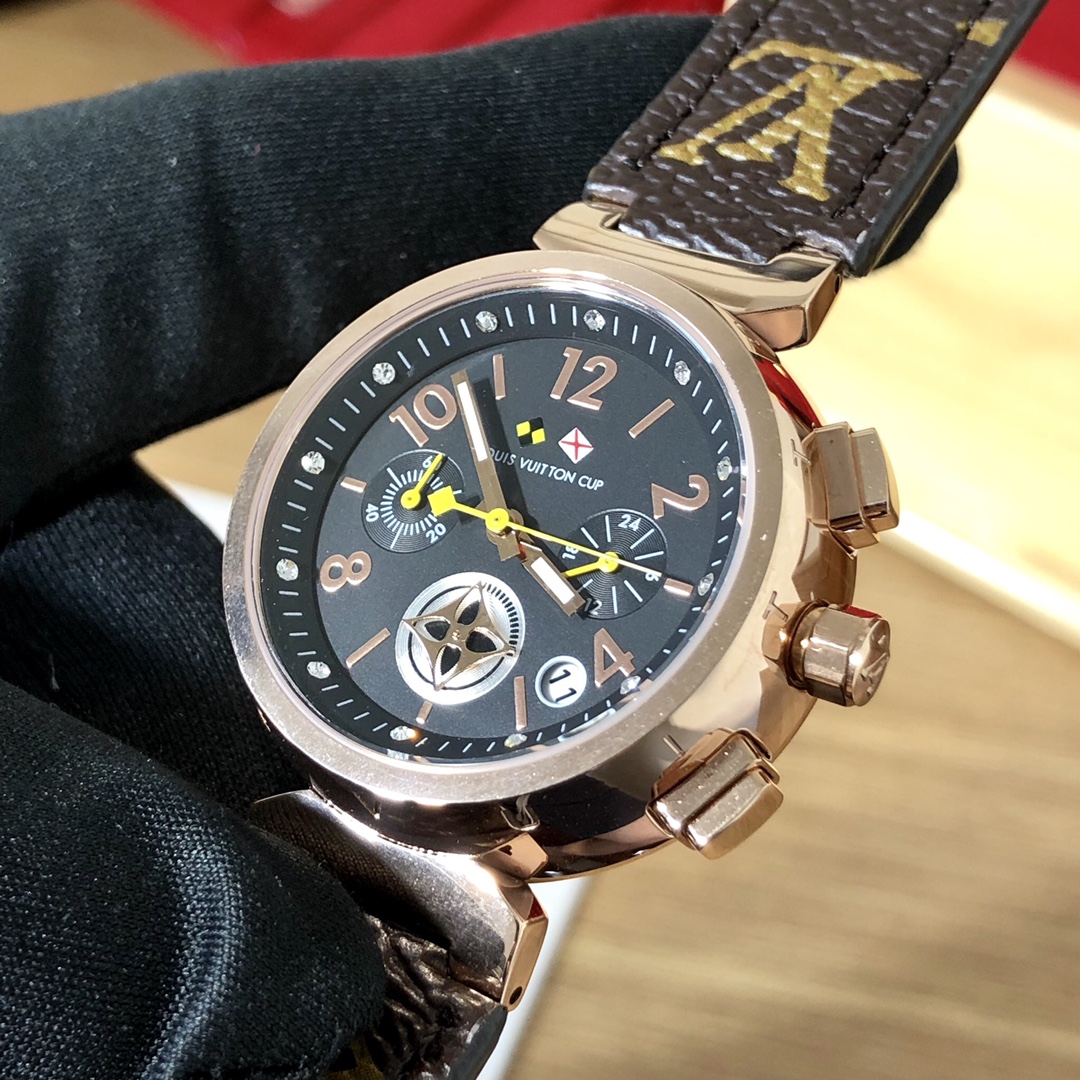 High-End Louis Vuitton Women’s Fashion Watch with Swiss Movement and Leather Strap - 图片 6