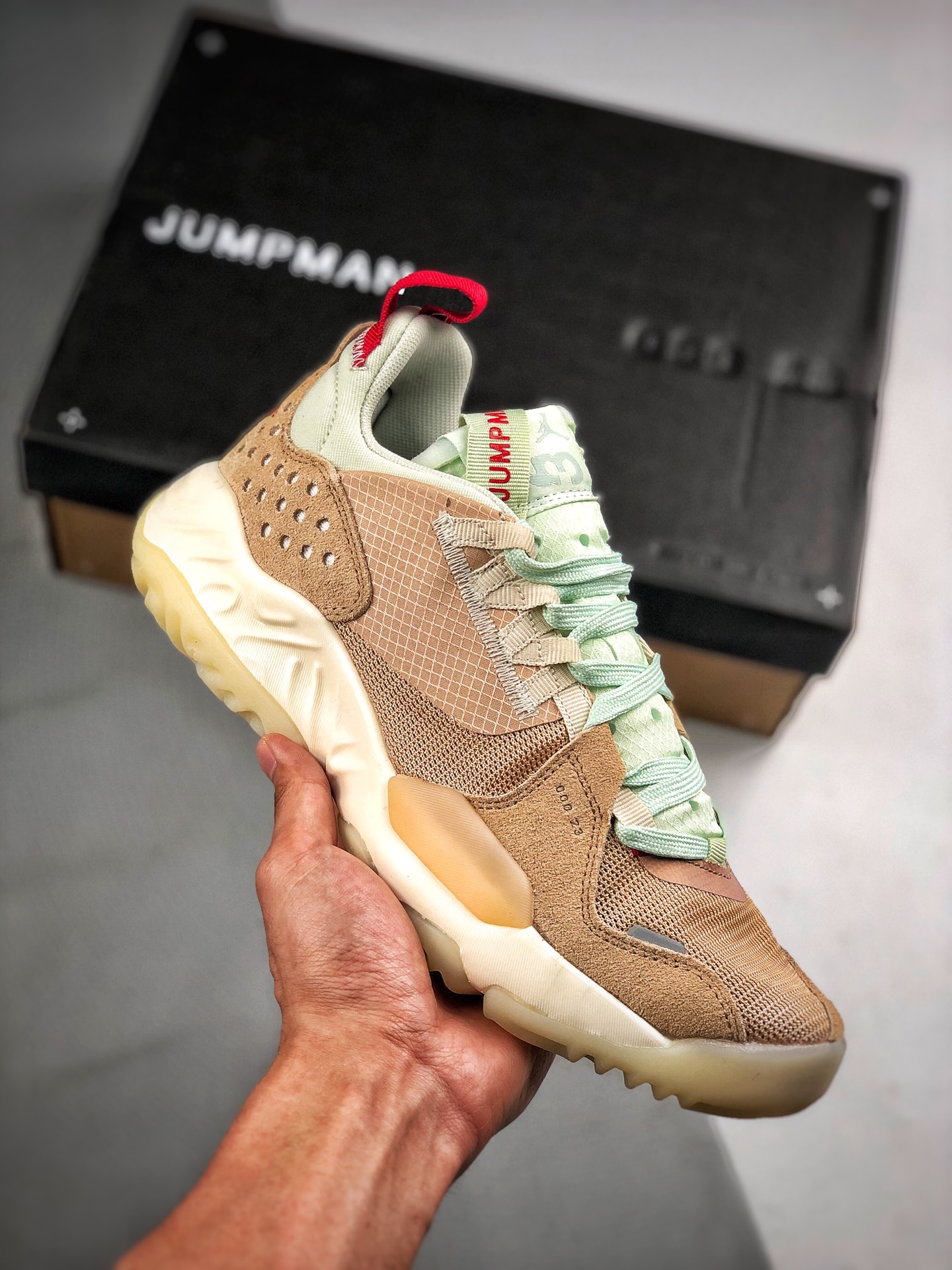 Apoyo al pago contra reembolso Air Jordan Delta React Marrón Verde Nuevo modelo, serie Delta de espuma decons…