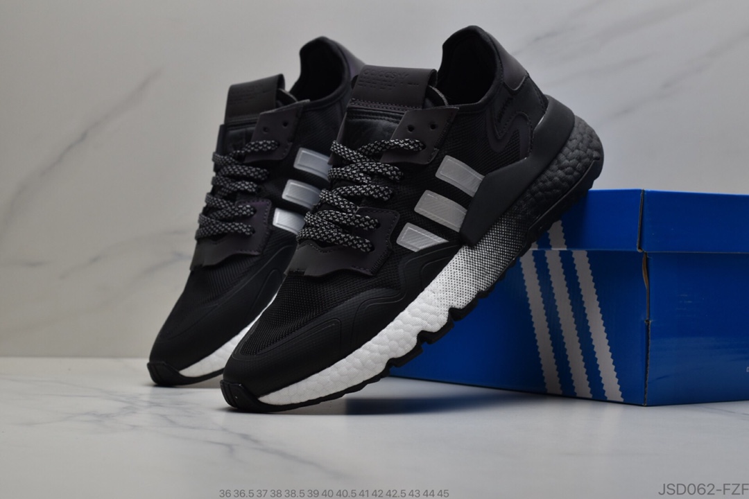 200 公司级阿达迪斯 Adidas Nite Jogger 2020 DT Boost 3M反光变色系龙列 复古休闲百搭动运跑鞋EF5422