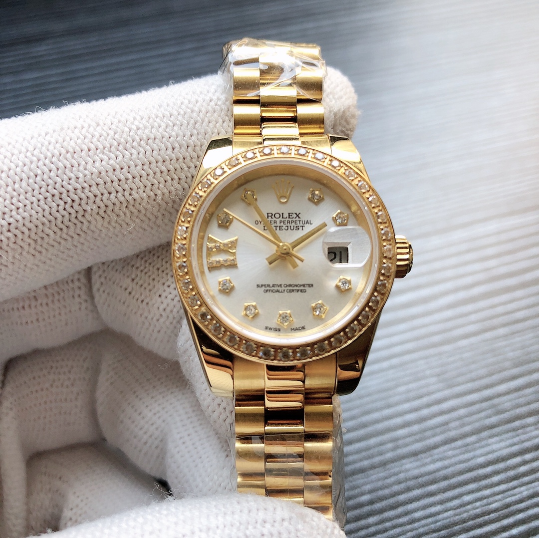 Rolex 劳力士 女装日志型 尺寸28㎜ 蚝式表壳是坚固优雅 耐腐蚀即使在最极端的环境 其美态依然不减
