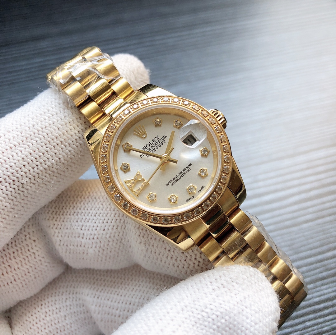 Rolex 劳力士 女装日志型 尺寸28㎜ 蚝式表壳是坚固优雅 耐腐蚀即使在最极端的环境 其美态依然不减