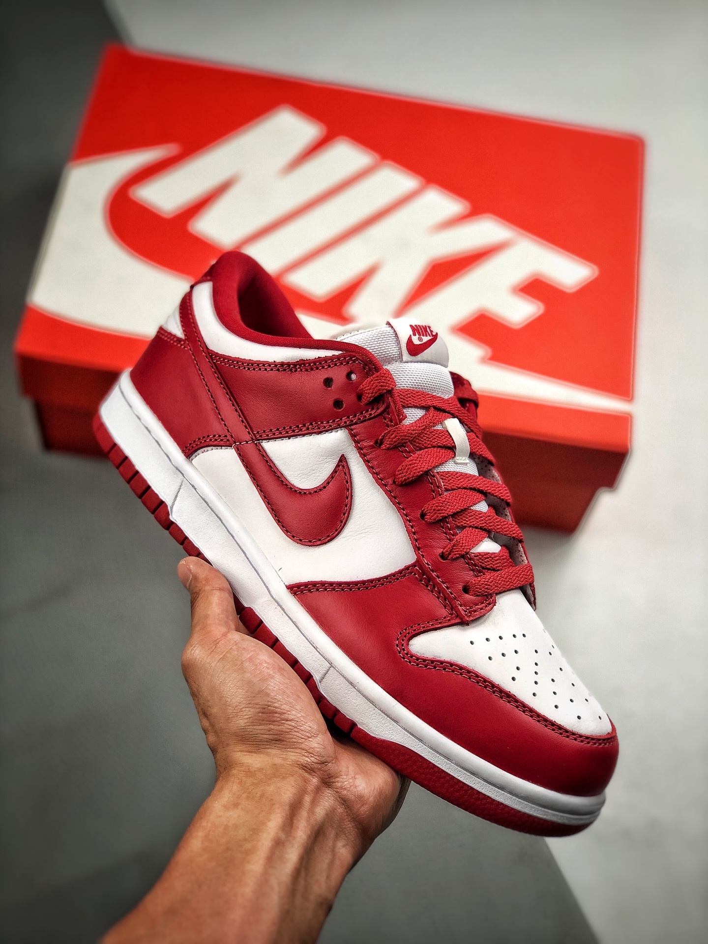 Apoyo al pago contra reembolso NK Dunk Low "ST.JHONS" Blanco Rojo Originalmente era un zapato de baloncesto con buen ag…