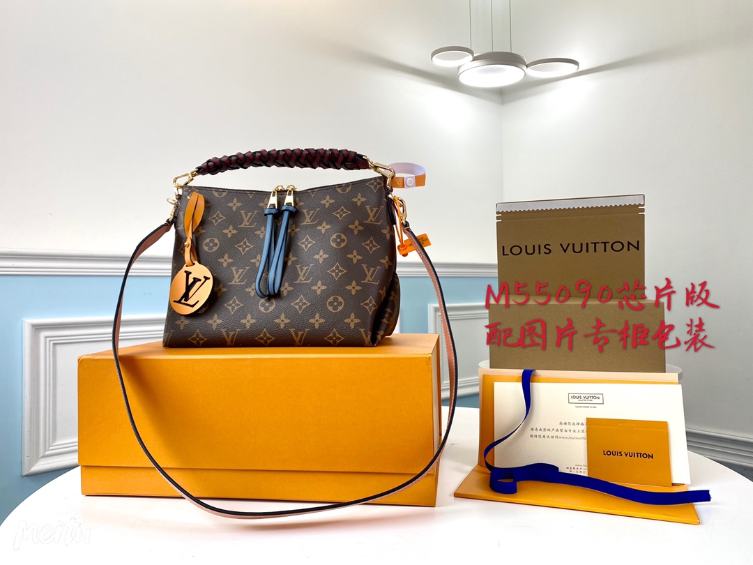Louis Vuitton LV Beaubourg Hobo Bags Handbags Weave Monogram Canvas Fall Collection Mini M55090