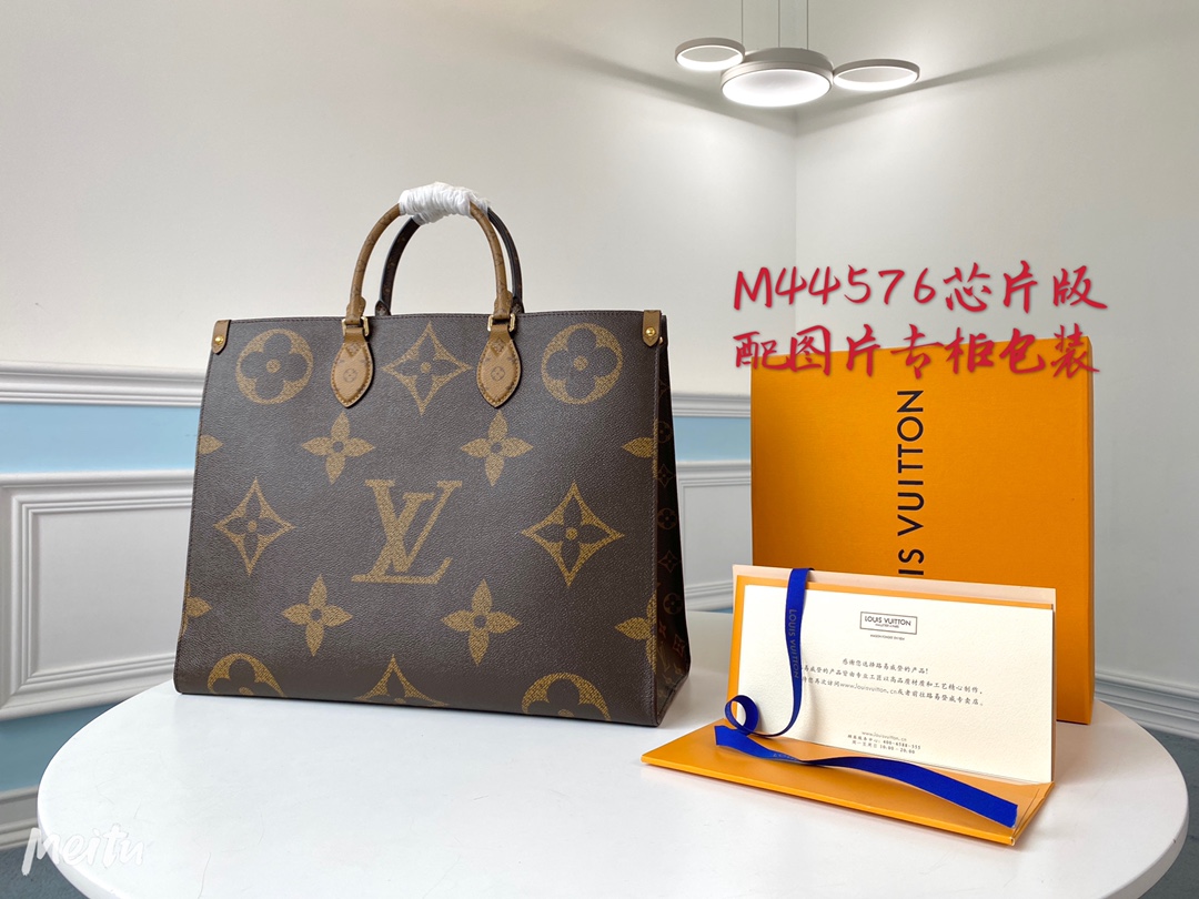 Louis Vuitton LV Onthego Bags Handbags Monogram Reverse Canvas M44576