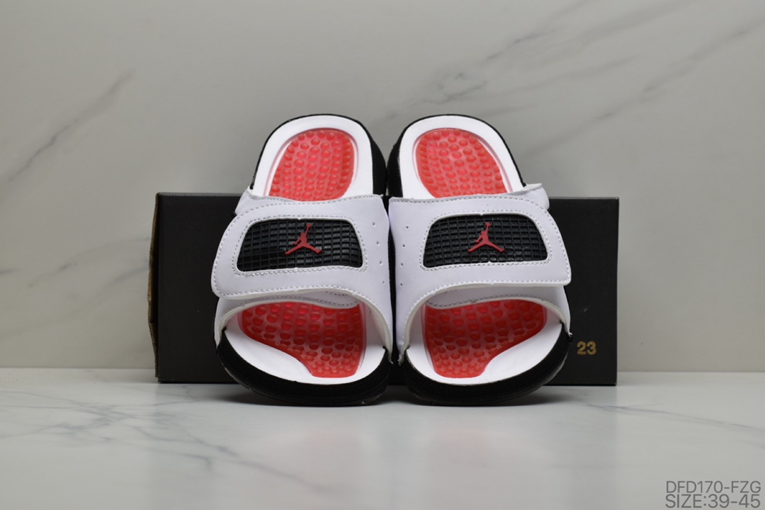 70 乔丹拖鞋系列 Jordan Hydro IV Retro乔丹拖鞋 AJ4 乔四代拖鞋 货号：532225 104