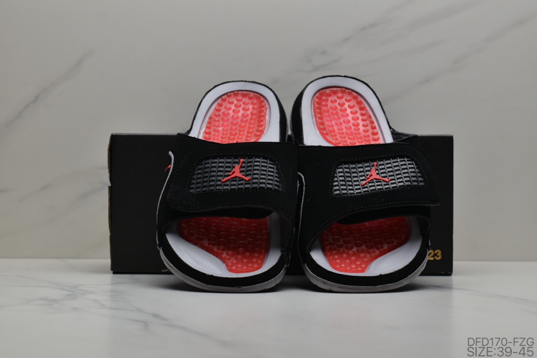 70 乔丹拖鞋系列 Jordan Hydro IV Retro乔丹拖鞋 AJ4 乔四代拖鞋 货号：532225 104