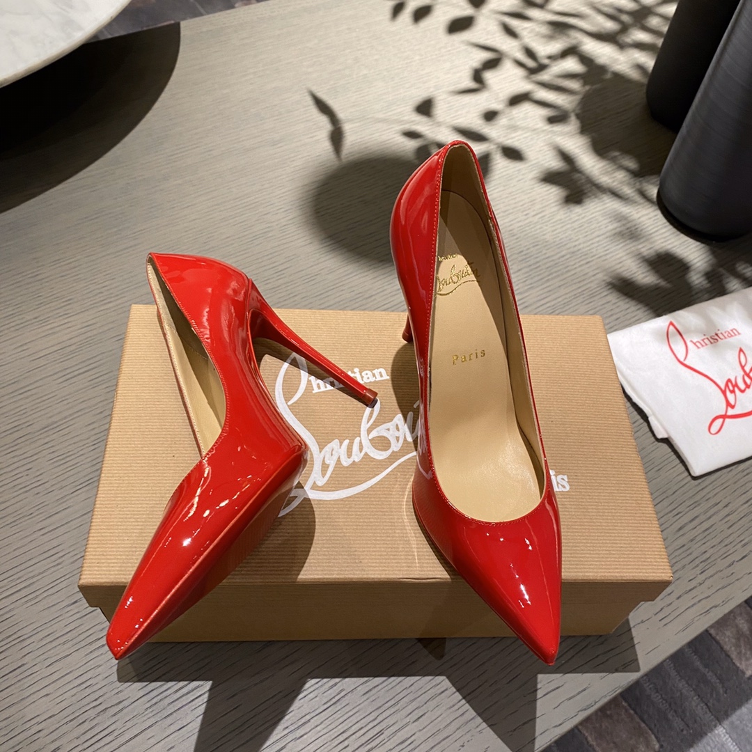 『Patente de cuero zapatos individuales』Big Red Christian Louboutin CL 6.5cm/8.5cm/10cm versión super