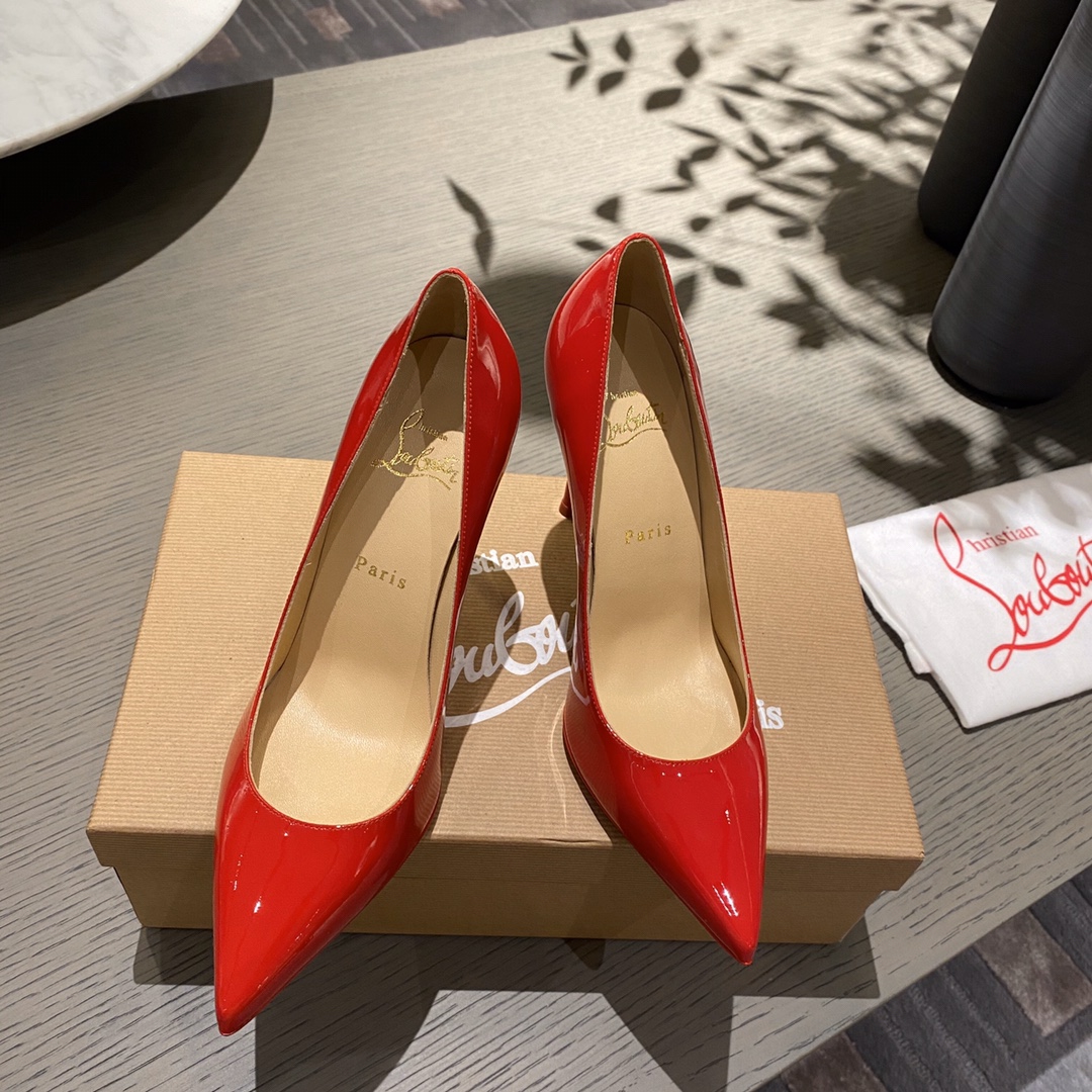 『Patente de cuero zapatos individuales』Big Red Christian Louboutin CL 6.5cm/8.5cm/10cm versión super