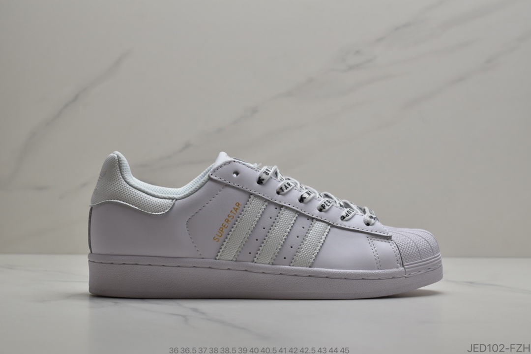 150 公司级阿迪达斯Adidas AD Originals SUPERSTAR W 白紫金属 贝壳头经典百搭休闲运动小白板鞋 原标原盒 货号：FV3396