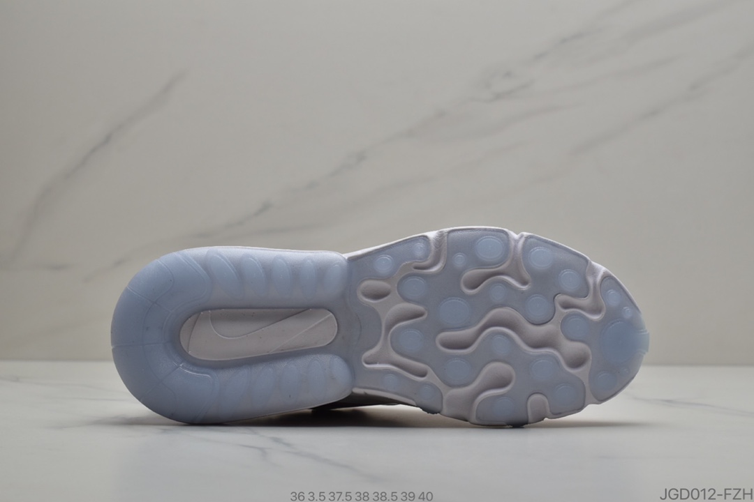 180 耐克Nike Air Max 270 React ”Chinese New Year”270瑞赛亚车系后列半掌垫气百搭运动跑慢鞋“白紫黄粉渐落变日”CU2995-911