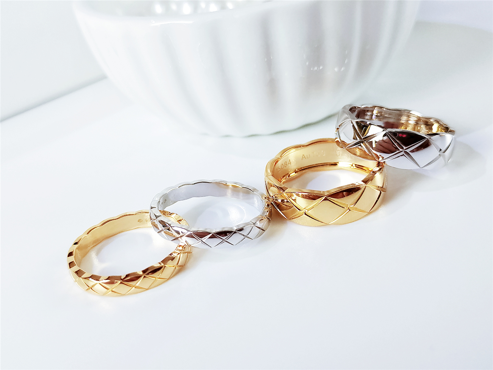 Quilted Motif Polished Ring - Comprehensive 2
