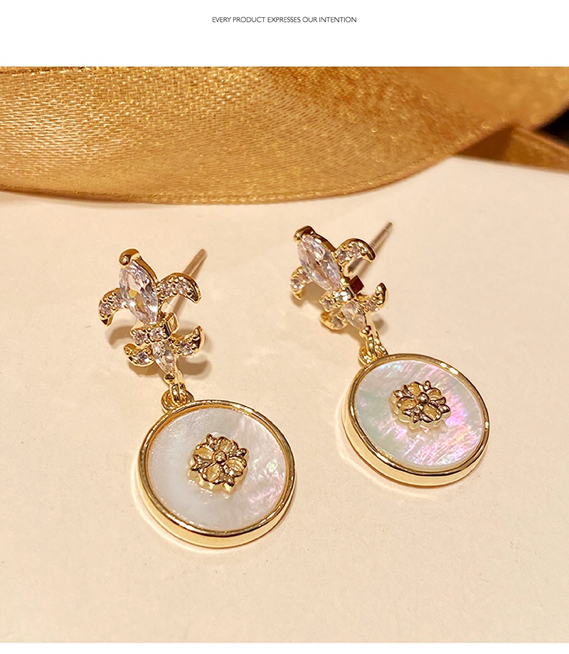 🔥卖疯了抢货节奏💘👑apm monaco新品巴洛克白贝母耳饰女 气质