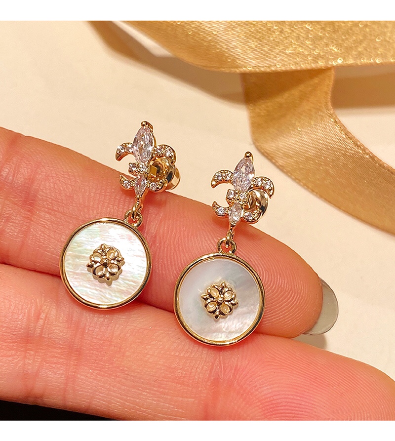 🔥卖疯了抢货节奏💘👑apm monaco新品巴洛克白贝母耳饰女 气质