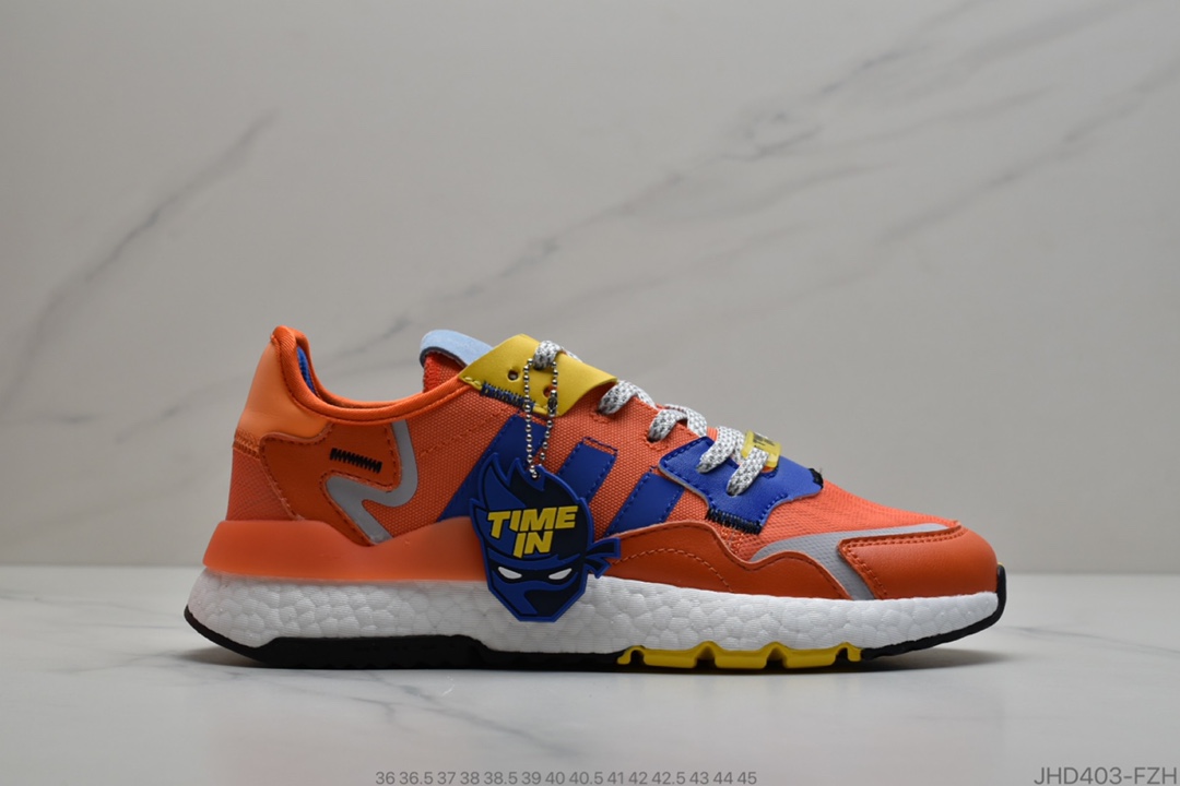 190 公司级Adidas Nite Jogger  白绿紫 联名夜行者 货号：FY0179