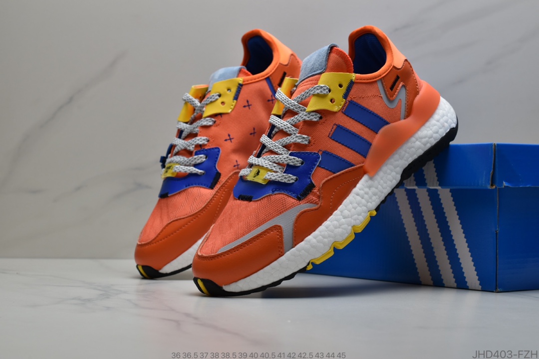 190 公司级Adidas Nite Jogger  白绿紫 联名夜行者 货号：FY0179