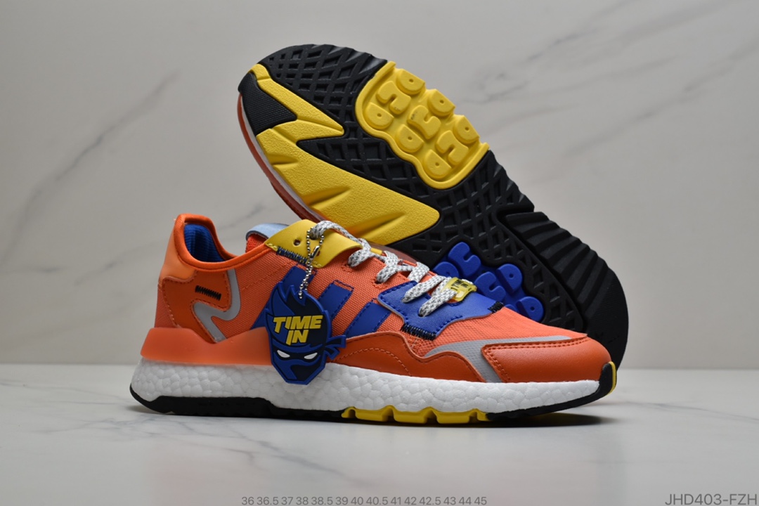 190 公司级Adidas Nite Jogger  白绿紫 联名夜行者 货号：FY0179