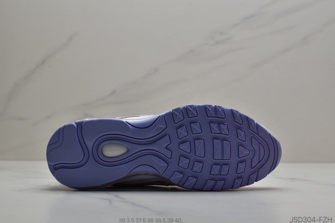 200 公司级 Nike Air Max 97 海外限定配色“紫橙红”反光子弹气垫跑步鞋 CW5588-001