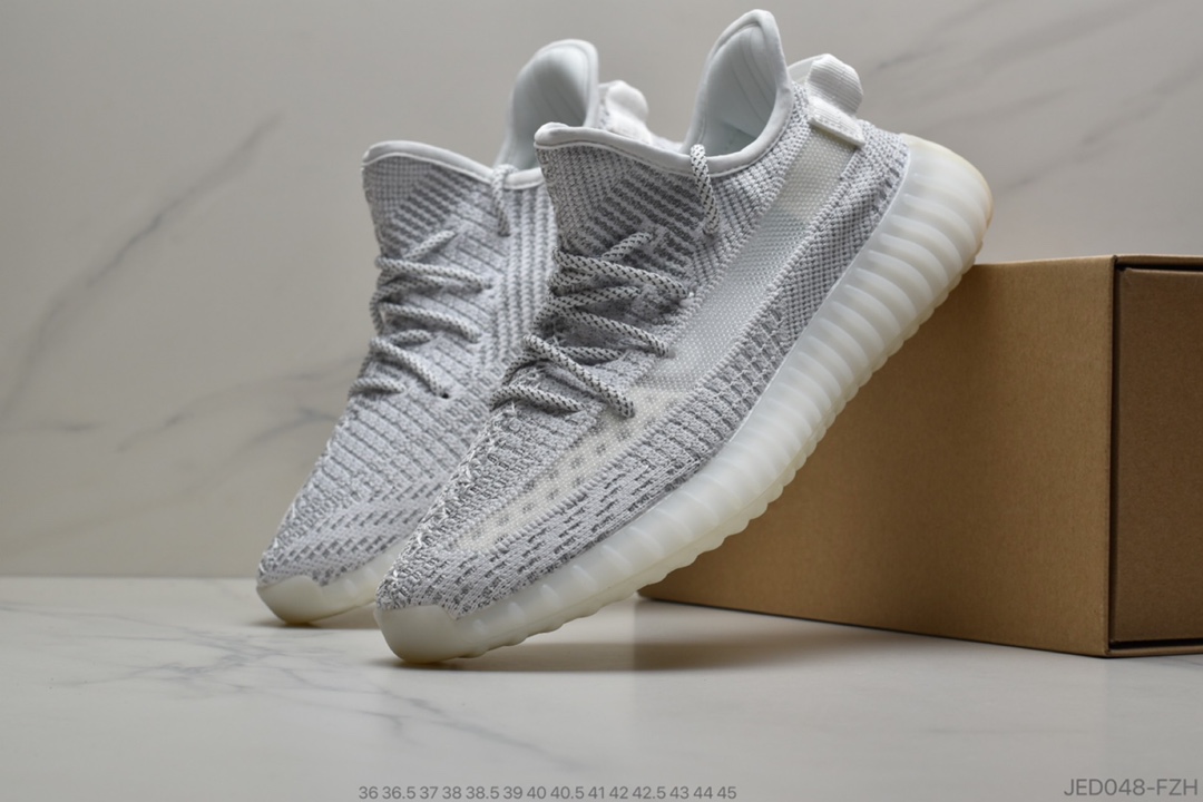 150 公司级 ADIDAS YEEZY BOOST 350 V2”Black/White”百搭便轻爆米花中底休闲运动跑慢鞋 “卡其灰灰麻满天星”FZ1267