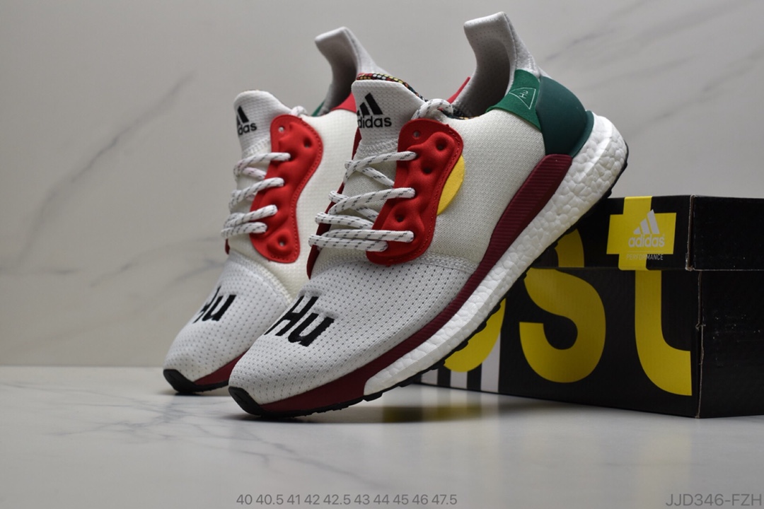 130 公司级Pharrell x Solar Hu Glide ST菲董联名编织彩虹拼接撞色  货号：BB8042