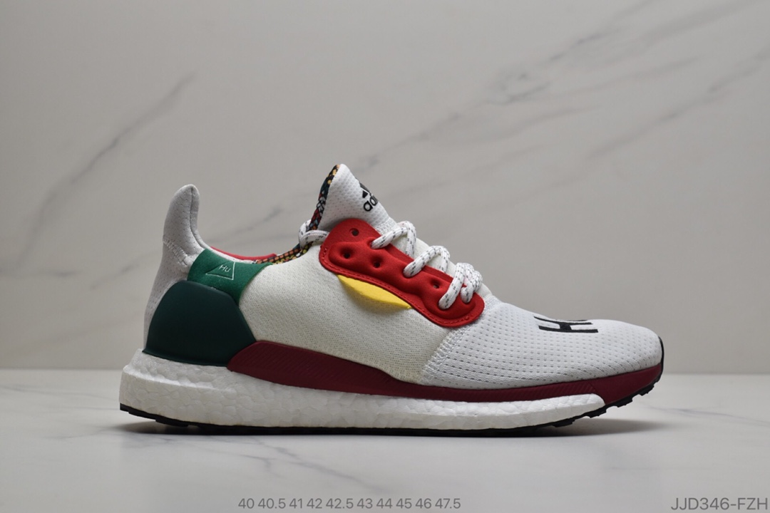 130 公司级Pharrell x Solar Hu Glide ST菲董联名编织彩虹拼接撞色  货号：BB8042