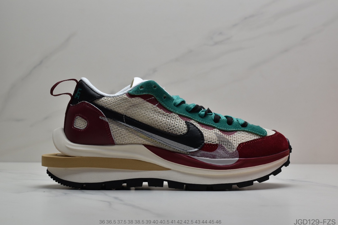 180 日式解构美学SACAI联名 × NIKE LDV Waffle重叠设计前卫华夫变形休闲慢跑鞋 货号：BV0073