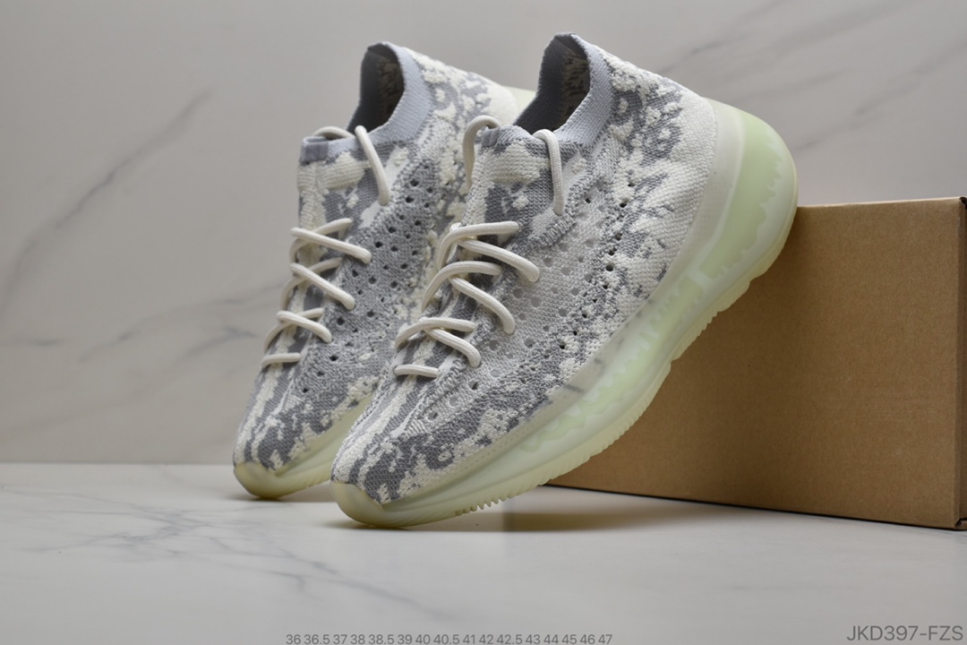 160 真爆 阿达迪斯 Adidas Yeezy Boost 380 椰子 针织透面气 爆花米软底透百气搭运动跑鞋鞋  货号 FV3260