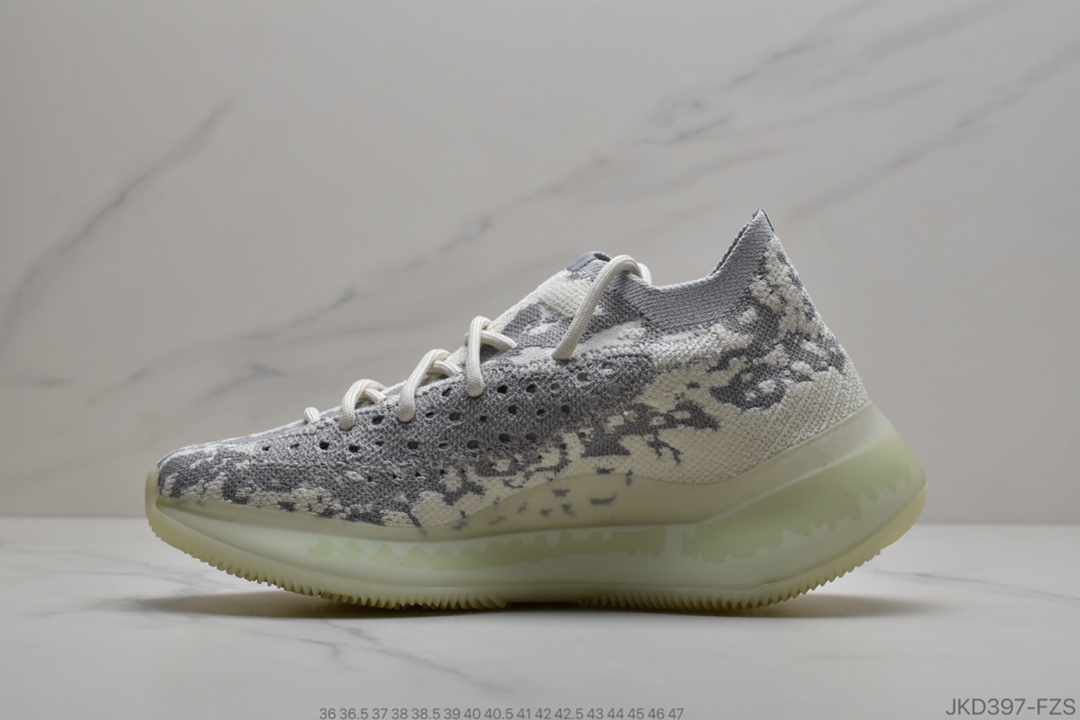 160 真爆 阿达迪斯 Adidas Yeezy Boost 380 椰子 针织透面气 爆花米软底透百气搭运动跑鞋鞋  货号 FV3260