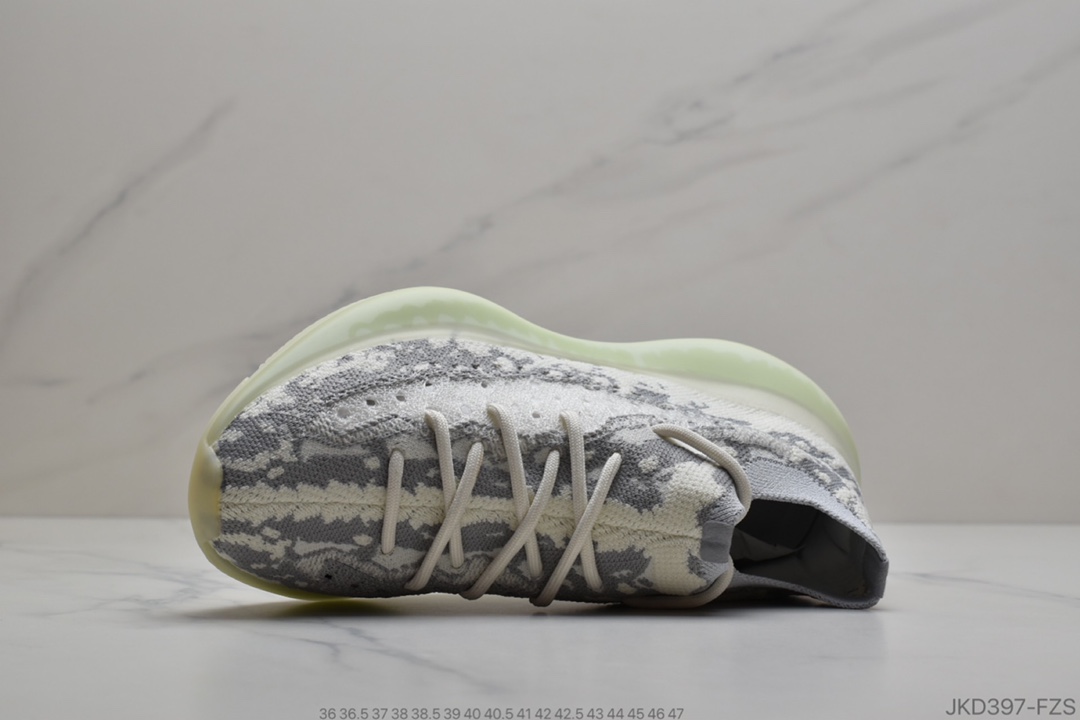 160 真爆 阿达迪斯 Adidas Yeezy Boost 380 椰子 针织透面气 爆花米软底透百气搭运动跑鞋鞋  货号 FV3260