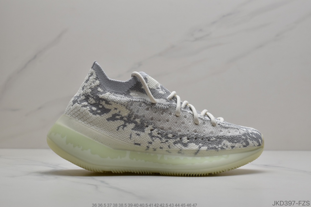 160 真爆 阿达迪斯 Adidas Yeezy Boost 380 椰子 针织透面气 爆花米软底透百气搭运动跑鞋鞋  货号 FV3260