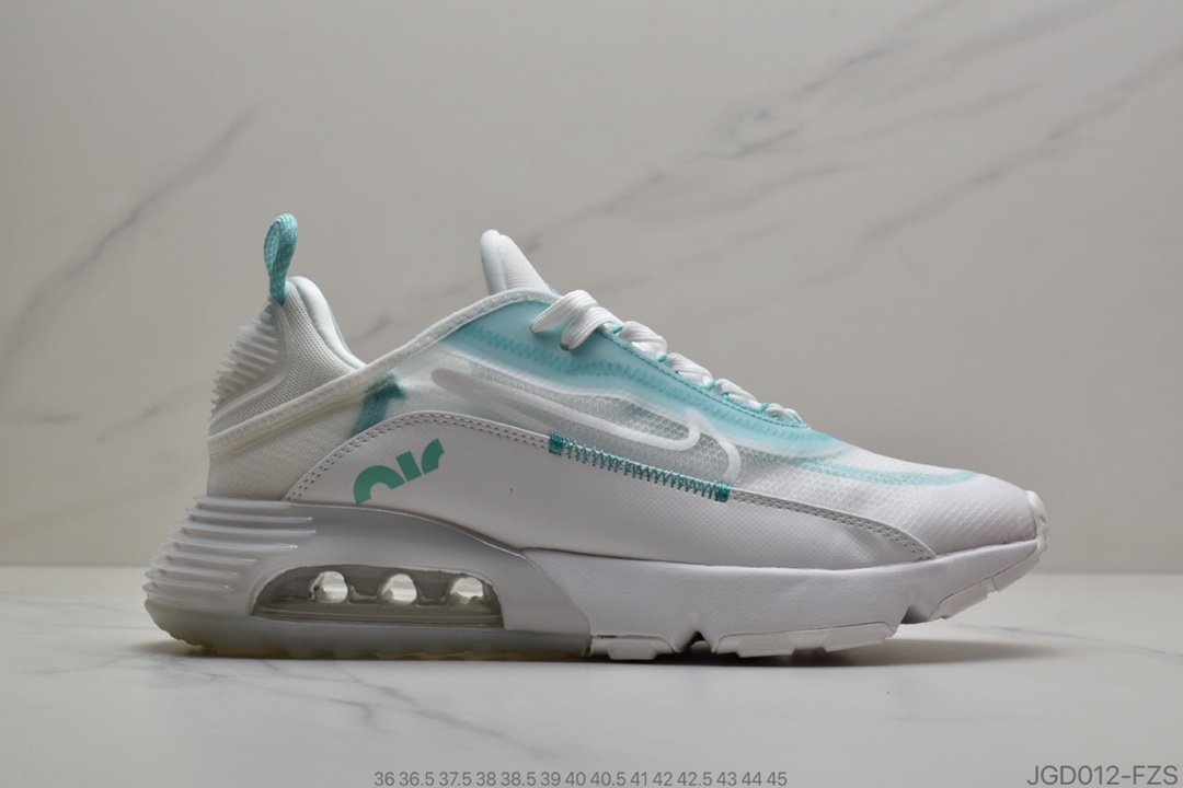 180 公司级Nk Air Max 2090白绿配色 2020春季新款气垫跑鞋 CK2612-101