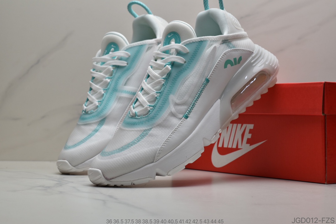 180 公司级Nk Air Max 2090白绿配色 2020春季新款气垫跑鞋 CK2612-101