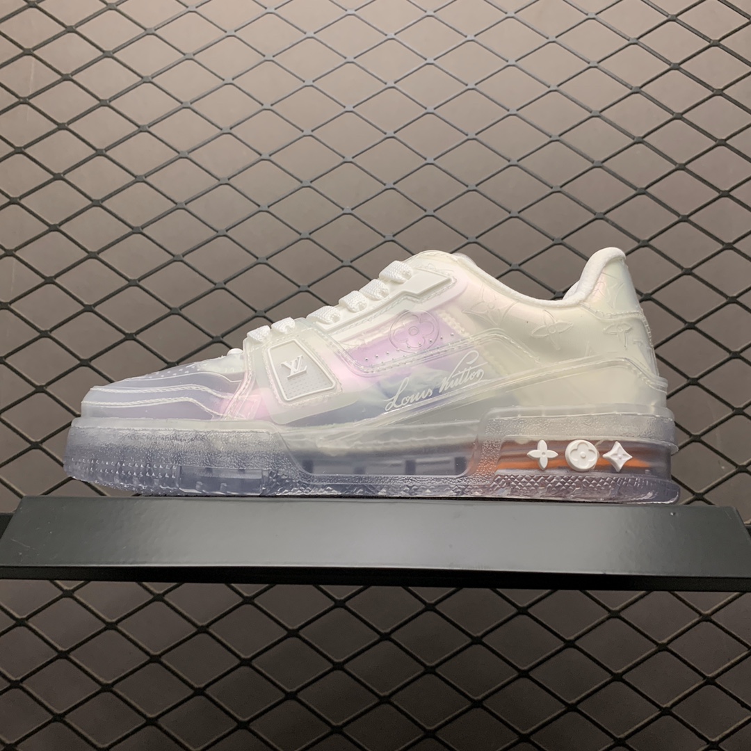 650 Louis Vuitton 路易威登 透明胶片鞋春季首秀2020 Trainer系列 透明渐变镭射新品幻彩休闲板鞋