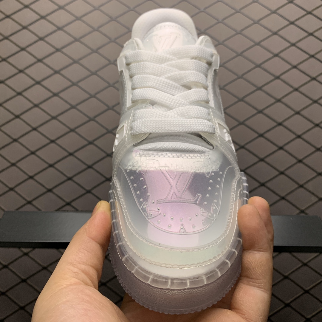 650 Louis Vuitton 路易威登 透明胶片鞋春季首秀2020 Trainer系列 透明渐变镭射新品幻彩休闲板鞋
