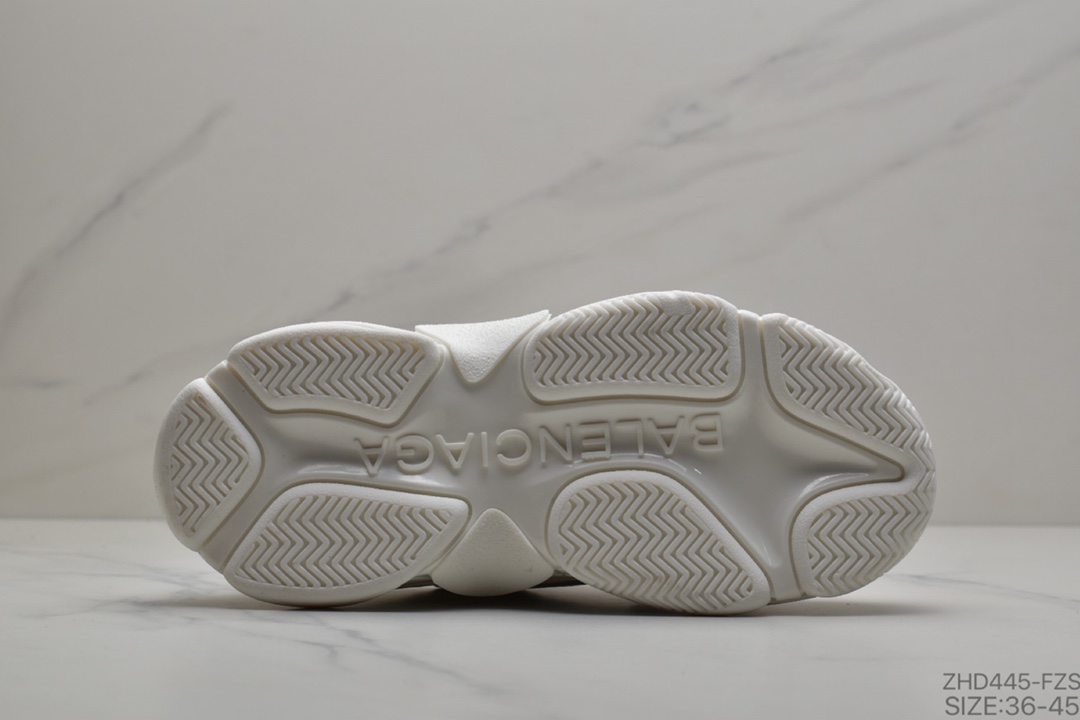 300  巴黎世家Balenciaga Triple S Clear Sole Sneaker”Wolf/Grey/Black”时装复古厚底增高百搭休闲运动姥爷球鞋  544351 W09O1 6500