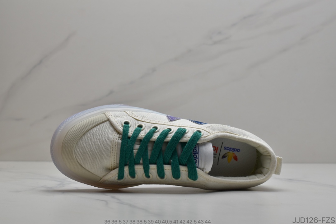 130 公司级Adidas 阿迪达斯NIZZA M 低帮校园休闲帆布板鞋 货号：FX3795