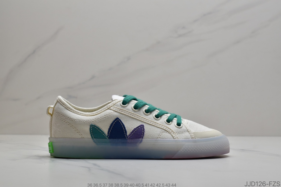 130 公司级Adidas 阿迪达斯NIZZA M 低帮校园休闲帆布板鞋 货号：FX3795